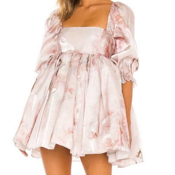 Selkie Peach Venus Puff Dress - Picture 2 of 7